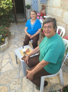 Mary-tyn.  Two Marys - in my mother in law's garden with her and her friend.